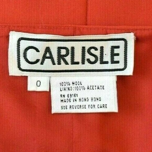 CARLISLE VINTAGE RED WOOL SHEATH DRESS - Picture 6 of 6